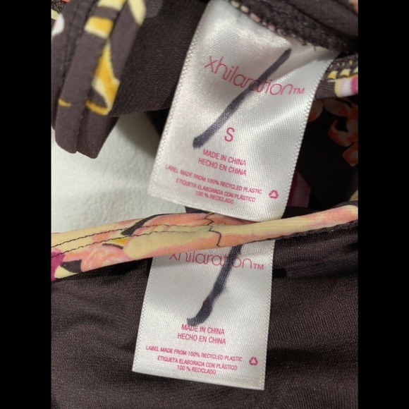 NEW Xhilaration Floral Crochet Trim Bikini Top + Hipster Bottom [‎ Small ] - Picture 10 of 13